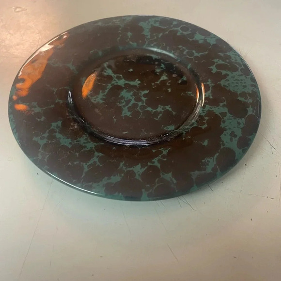Bennington Potters green agate saucer - Picture 1 of 5